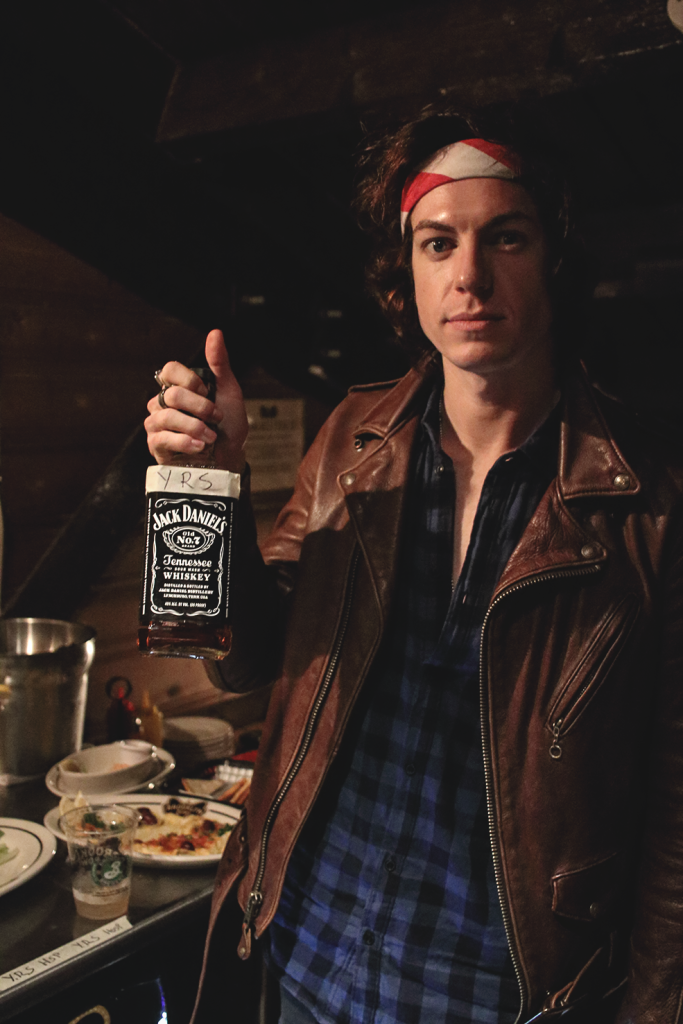 Andy with his trusty bottle of Jack