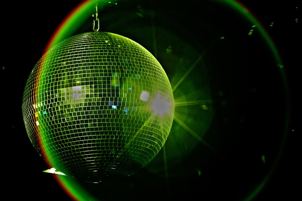 Disco ball being groovy