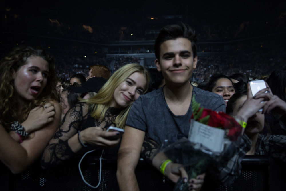 Fans with flowers