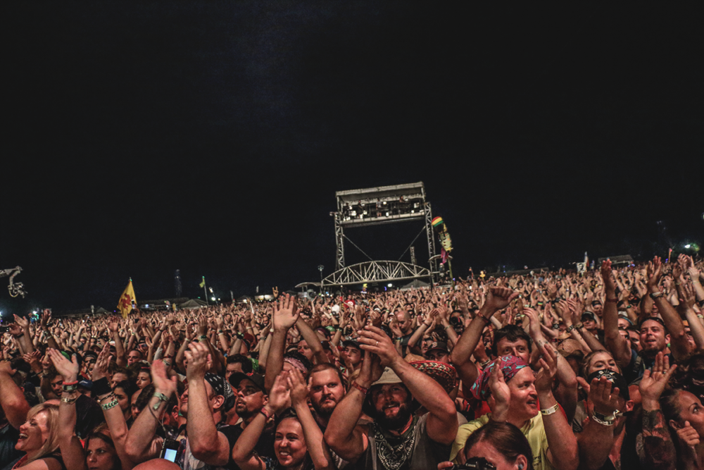 Amped up crowd for Pearl Jam