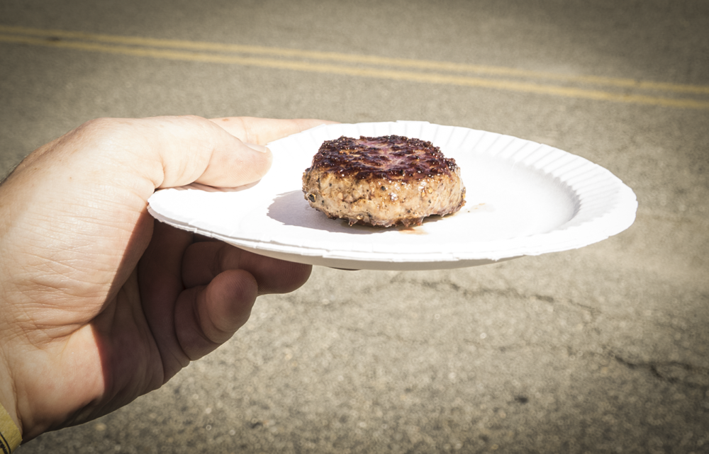 Slider with bacon dust!