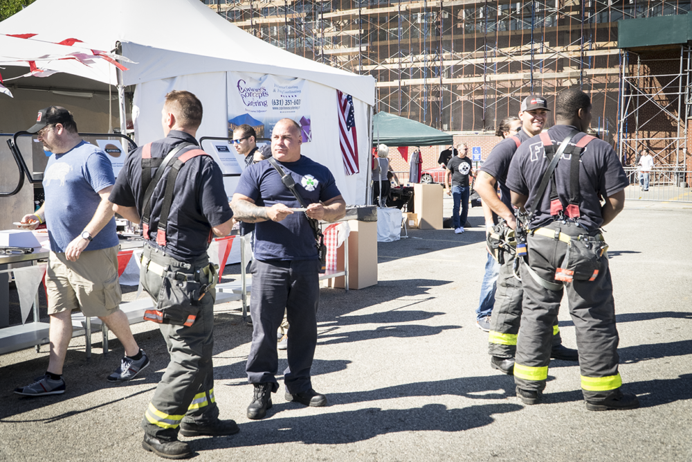 NYC's Bravest enjoing some bites